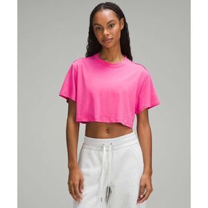 Lululemon All Yours Crop tee - Size 6 | Sonic Pink